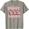Piggy Squad - Matching Outfit Pig Lover Design T-Shirt - Slate Grey
