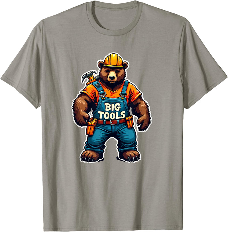 Jay Moe Design I Love Muscle Bear Funny Gay Big Tools LGBTQ Pride Vintage T-Shirt - Slate Grey