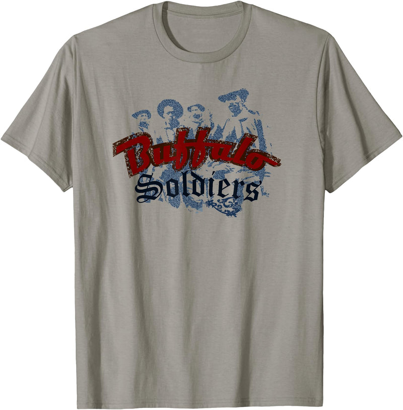 Gene Brown - drawn2themusic Buffalo Soldiers Top T-Shirt - Slate Grey