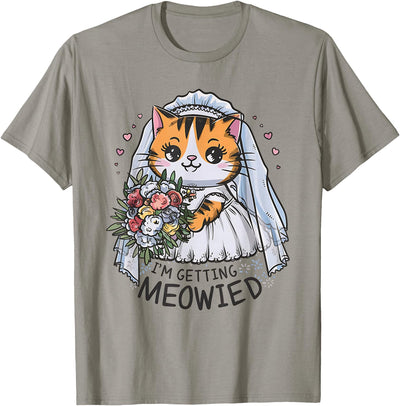 Funny wedding bachelor party gifts I'm Getting Meowied Bachelorette Party Kawaii Cat Bridesmaid T-Shirt