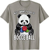 Grandio Design Cute Funny Animal Lover Gifts Panda Bocce Ball All I Want To Do Is Cute Funny Bear Player T-Shirt - Slate Grey