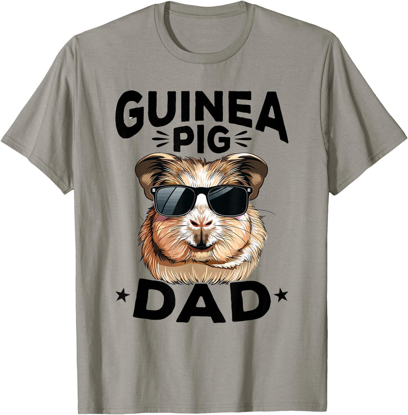 Funny Guinea Pig Pet Lover Rodent Lover Graphics Funny Guinea Pig Pet Lover Rodent Animal Guinea Pig Dad T-Shirt - Slate Grey