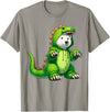 Scary Polar Bear Dinosaur Halloween Lazy Costume Polar Bear Wearing Dinosaur Costume Halloween Cosplay T-Rex T-Shirt - Slate Grey