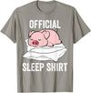 Cute Farmer Animal Designs Official Sleep Shirt Sleeping Cute Pig Piggy Farmer T-Shirt - Slate Grey