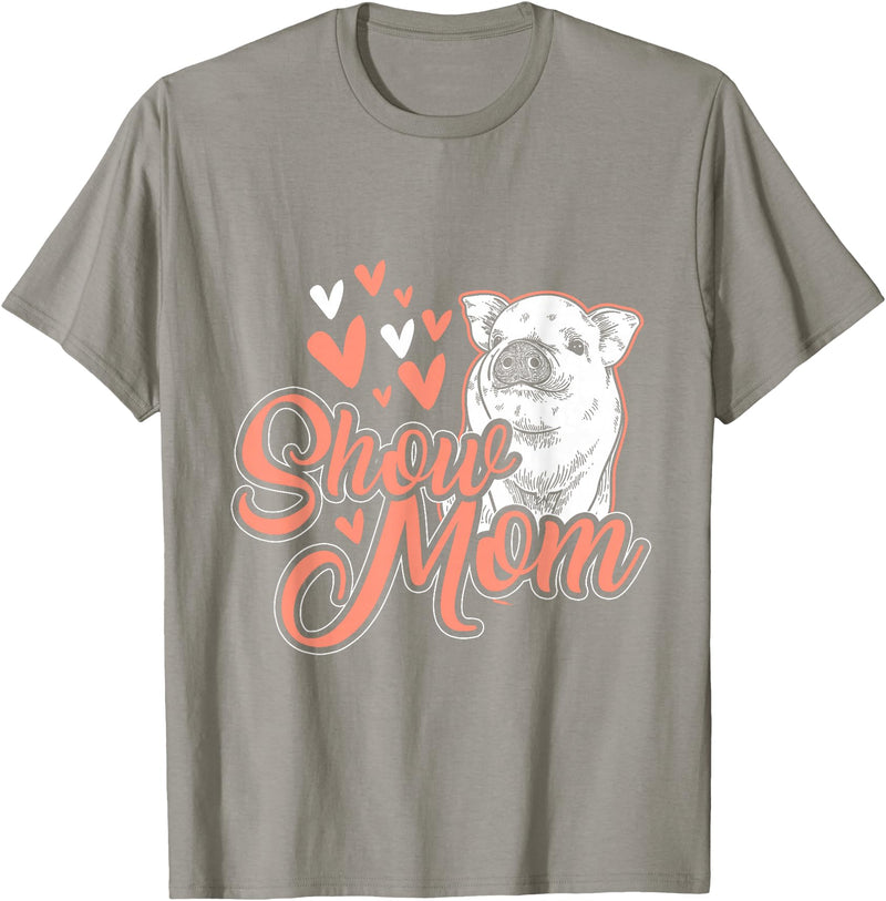 Animal Tees & Gift Idea Show Mother Pigs T-Shirt - Slate Grey