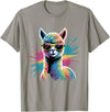 Funny Llama Lover Graphics Funny Llama Alpaca with Sunglasses Animal Graphic T-Shirt - Slate Grey