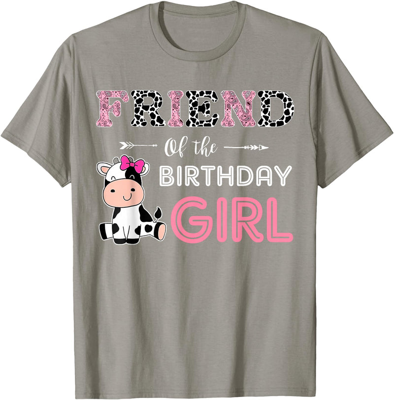 Cow Birthday Cow Lover Gifts For Family Men Woman Friend of The Birthday Girl Farm Cow Friend Matching Family T-Shirt -