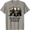 PawPaw Grandpa Fathers Day Birthday Christmas Gift PawPaw Bear Vintage Retro Funny Paw-Paw T-Shirt - Slate Grey
