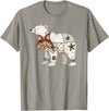 Cute Polar Bear Xmas Quilt Winter Holiday Patchwork Polar Bear Cute Christmas Quilt T-Shirt - Slate Grey