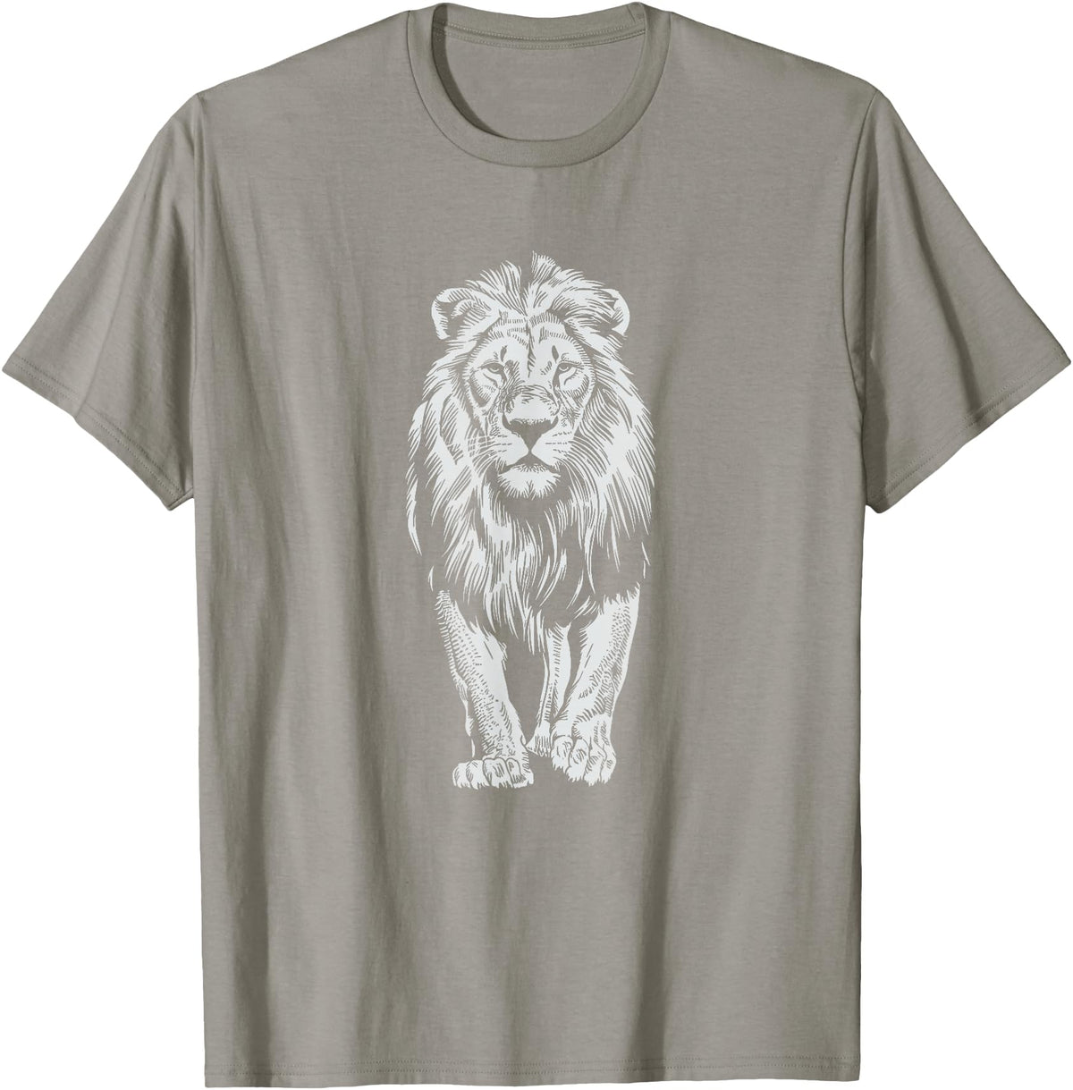 Laroli Aesthetic Art White Paint Art Lion Lions T-Shirt - Slate Grey