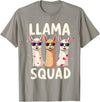 Funny Llama Alpaca Animal Lover Gifts Clothing Llama Squad T-Shirt - Slate Grey