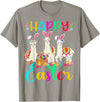 Happy Easter Three Llama Wearing Bunny Ear Happy Easter Llama Lover Three Llama Wearing Bunny Ear T-Shirt - Slate Grey