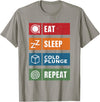 Polar Bear Plunge Cold Plunge Tub Accessories Eat Sleep Cold Plunge Repeat Funny Ice Bath Enthusiast Men T-Shirt - Slate Grey