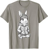 Urban Streetwear Bunny – Cool Hipster Rabbit Design Hoodie in Slate Grey