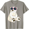 Arctic Animal Polar Bear Gifts Funny Sunglasses Cool Animal Arctic Polar Bear T-Shirt - Slate Grey
