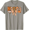 Pumpkin Fall Leopard Happy Thanksgiving Mat Nonna Pumpkin Fall Coquette Bow Thanksgiving Mom Women T-Shirt - Slate Grey