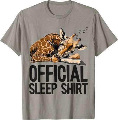 Giraffe Sleeping Funny Official Sleep T-Shirt