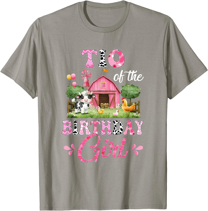 Cow First Birthday Girl Family Tio Of The Birthday Girl 1st Birthday Cow Farm Family T-Shirt - Slate Grey