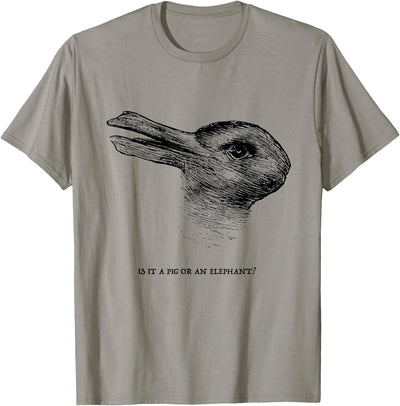Duck-Rabbit Optical Illusion T-Shirt