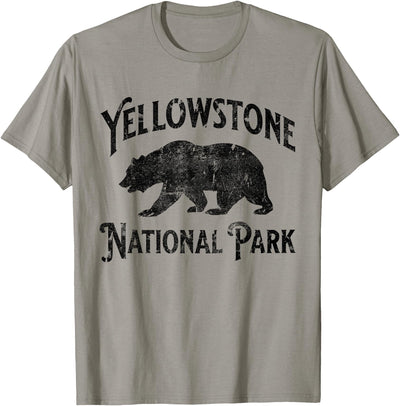 Yellowstone National Park Bear Nature Hike Outdoors Vintage T-Shirt