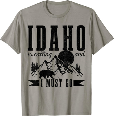 Idaho Is Calling & I Must Go Bear Mountains Vintage Gift T-Shirt