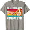 Best Guinea Pig Grandpa Guinea Pig Grandfather Best Guinea Pig Grandpa Guinea Pig Owner Guinea Pig Lover T-Shirt - Slate Grey