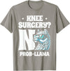 Llama Alpaca Lover Gifts Knee Surgery No Prob-llama Llamas Animal Lover T-Shirt - Slate Grey