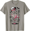 Flamingo Halloween Costume Mummy Spooky Flamingo Mummy T-Shirt - Slate Grey