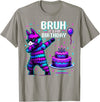 Llama Pinata Birthday Family Decorations Bruh Its My Birthday Llama Pinata Boy Girl Family Party Bday T-Shirt - Slate Grey