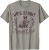 Show Rabbit Social Club Show Barn Mom Stock Show Agriculture T-Shirt in Slate Grey