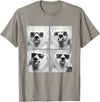 Funny Animal Photography Clothing Co. Funny Polar Bears with Sunglasses Cool Ice Bears Humor Meme T-Shirt - Slate Grey