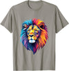 Cool Geometric Lion Colorful Geometric Lion | Lion Graphic for men, women, teens T-Shirt - Slate Grey