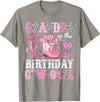 Pink Western Cowgirl Bday Party Family Matching Grandpa Of The Birthday Cow-Girl Rodeo Cowgirl Bday T-Shirt - Slate Grey