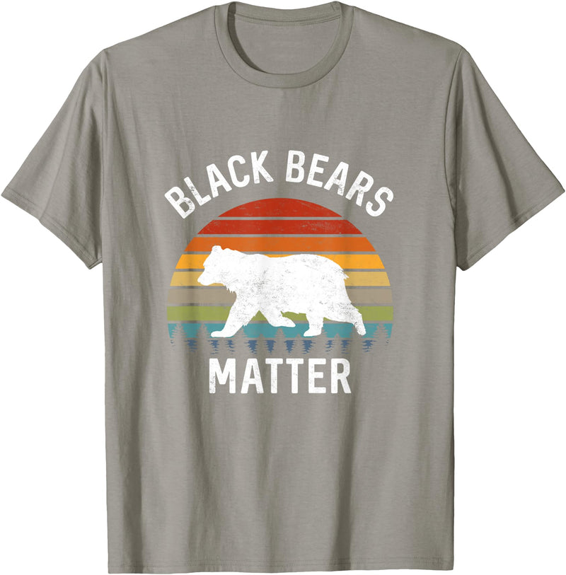 Save The Black Bear Camping Gear Black Bears Matter Animal lover Of Nature Outdoors Camping T-Shirt - Slate Grey