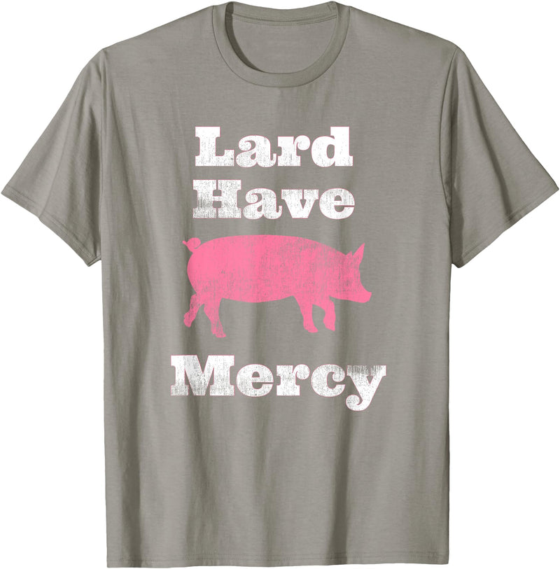 I Love Bacon Funny Apparel Tee Shirts Lard Have Mercy Bacon Breakfast Pig Hog Funny T Shirt T-Shirt - Slate Grey