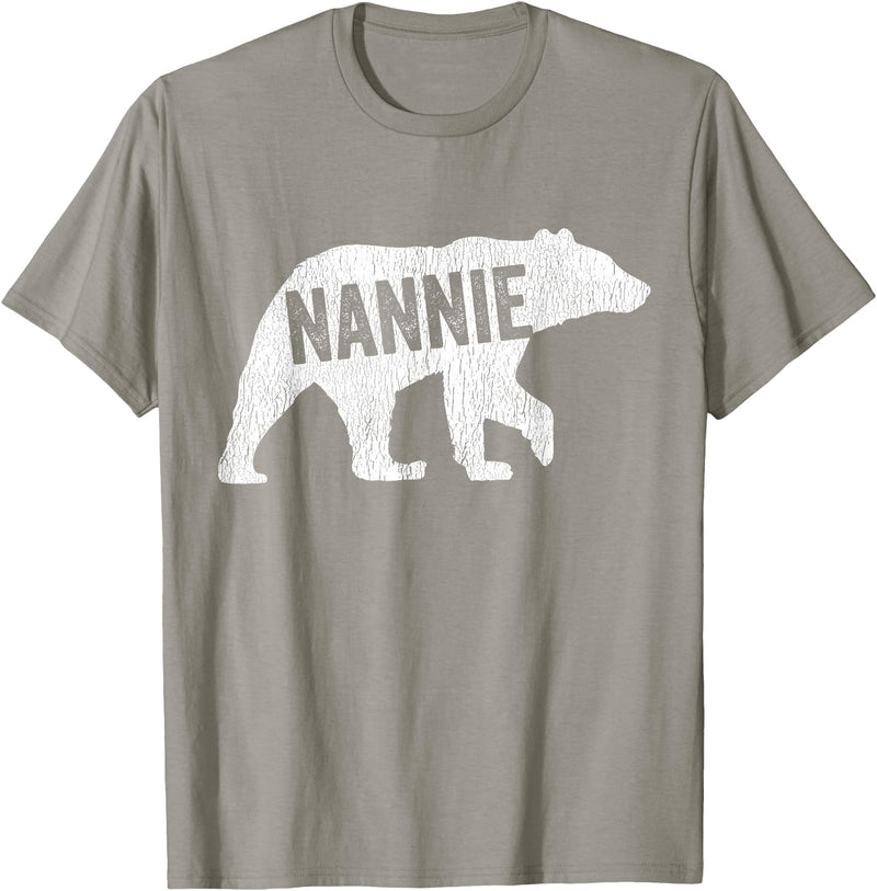 Matching Family Bear by Foxio Nannie Bear Matching Family Camping Bear Funny Nannie T-Shirt - Slate Grey