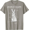Rabbit Anatomy Bunny Lover Animal Pet Owner Gift T-Shirt in Slate Grey