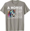 Funny Horse Lover A Horse Can Hear A Human A Horse Can Hear A Human Heartbeat From At Least Four Feet T-Shirt - Slate Grey