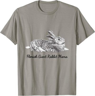 Flemish Giant Rabbit Mama Sketch T-Shirt