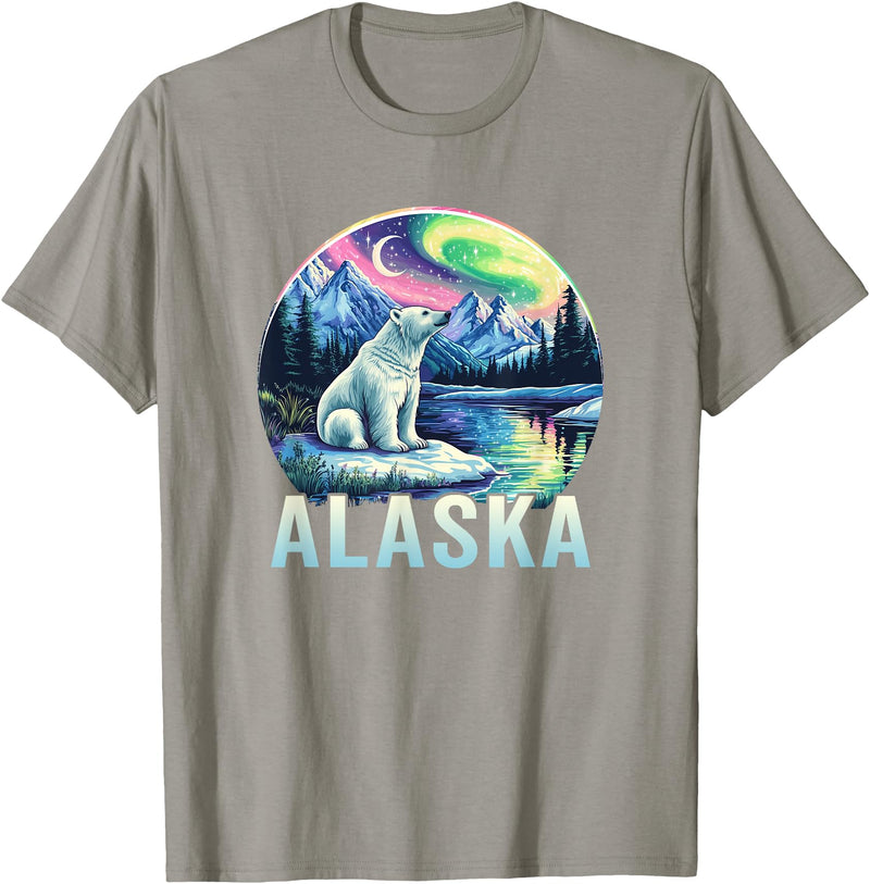 Alaska Cruise Trip Alaska Northern Lights Aurora Viewing Vacation Alaska Trip T-Shirt - Slate Grey