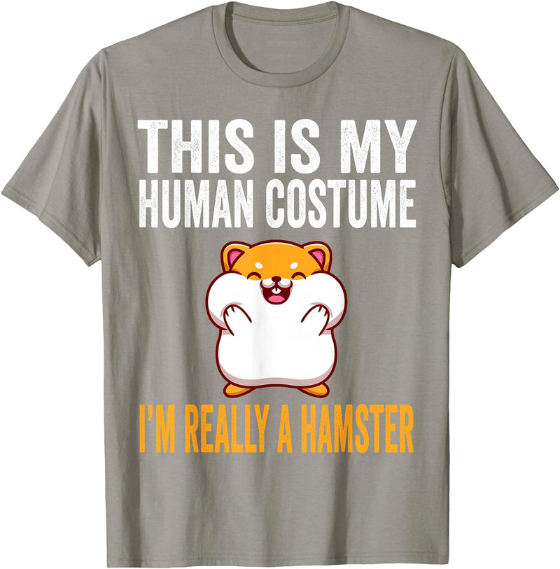 This is My Human Costume I'm Really A Hamster Halloween Kids T-Shirt - Slate Grey