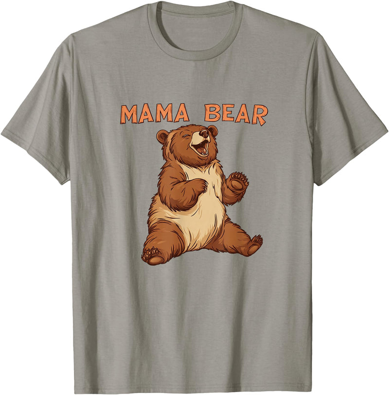 Happy Mama Bear Cool Vibes with Mama Bear Costume T-Shirt - Slate Grey