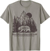 Trendy Apparel Cali Bear Forest And Mountains Background T-Shirt - Slate Grey