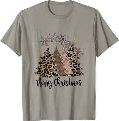 Merry Christmas Tree Buffalo Plaid Red White Green Christmas T-Shirt