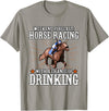 Horse Racing Gifts Weekend Forecast Horse Racing Chance Of Drinking T-Shirt - Slate Grey