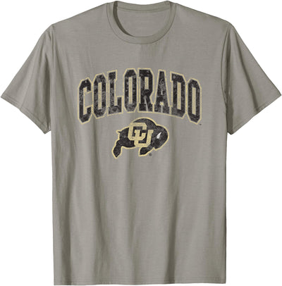 Cow Elite Authentics Colorado Buffaloes Arc Over Vintage Buffaloes T-Shirt