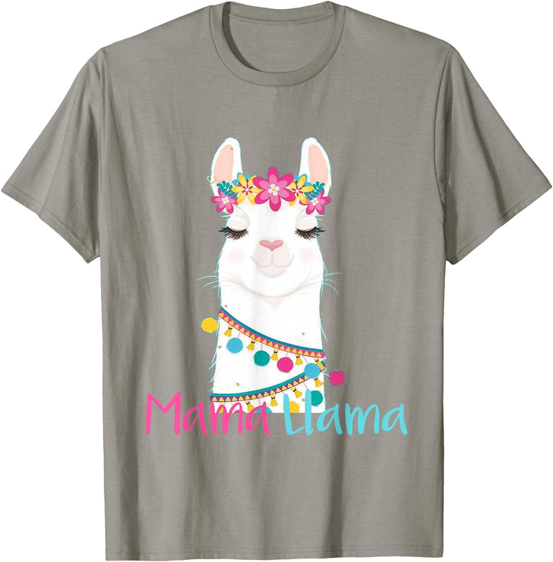 funny Mama Llama tshirt for mother's day Mama Llama Funny Mother's Day Shirt for Women Mom Love Llama T-Shirt - Slate Grey