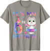 It's My 6th Birthday Bunny Rabbit 6 Years Old Boy Girl T-Shirt in Slate Grey
