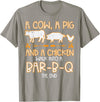 BBQ Barbecue Shirts Men Women Grilling Gifts Cow Pig Chicken Walk Bar B Q Bbq Barbecue Grilling Men Women T-Shirt - Slate Grey