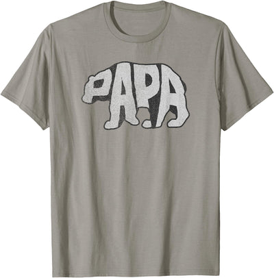 Trendy Centered Classic Papa Bear T-Shirt